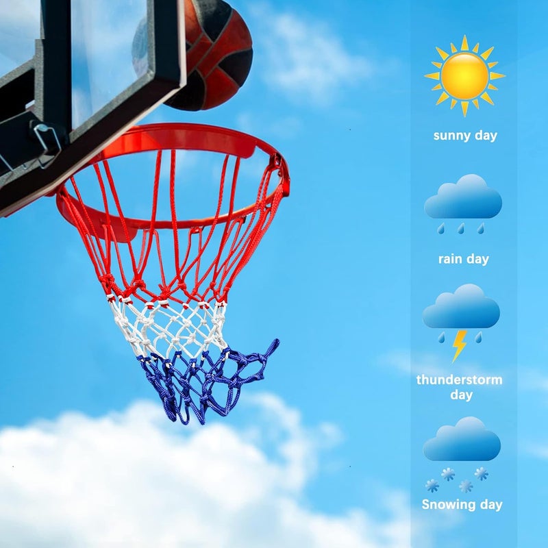 Mr Warm Basketball Net Outdoor, 2025 Upgrade All Weather Anti Whip Basketball Net Replacement -12 Loops - Image 5